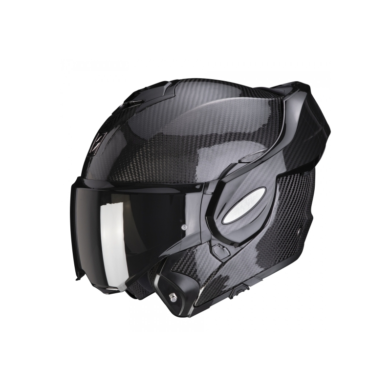Casco abatible Scorpion EXO-TECH EVO Carbon negro brillante