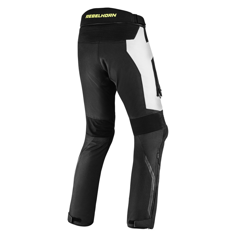 Pantalones de moto Rebelhorn Borg negro-gris-amarillo fluo liquidación