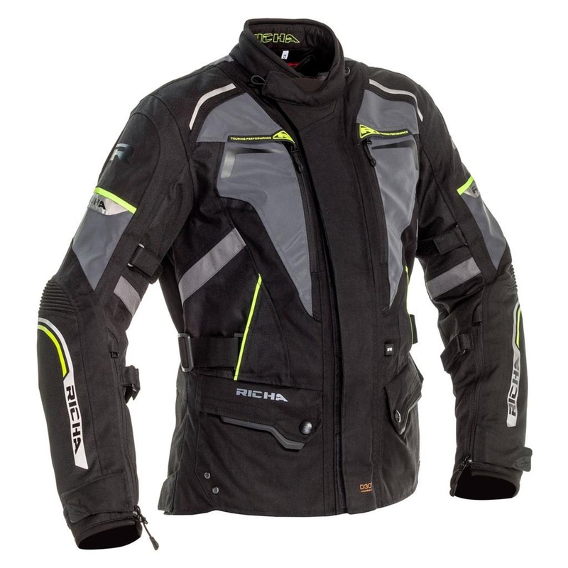 Chaqueta de moto RICHA Infinity 2 Flare para mujer gris-amarillo fluo liquidación