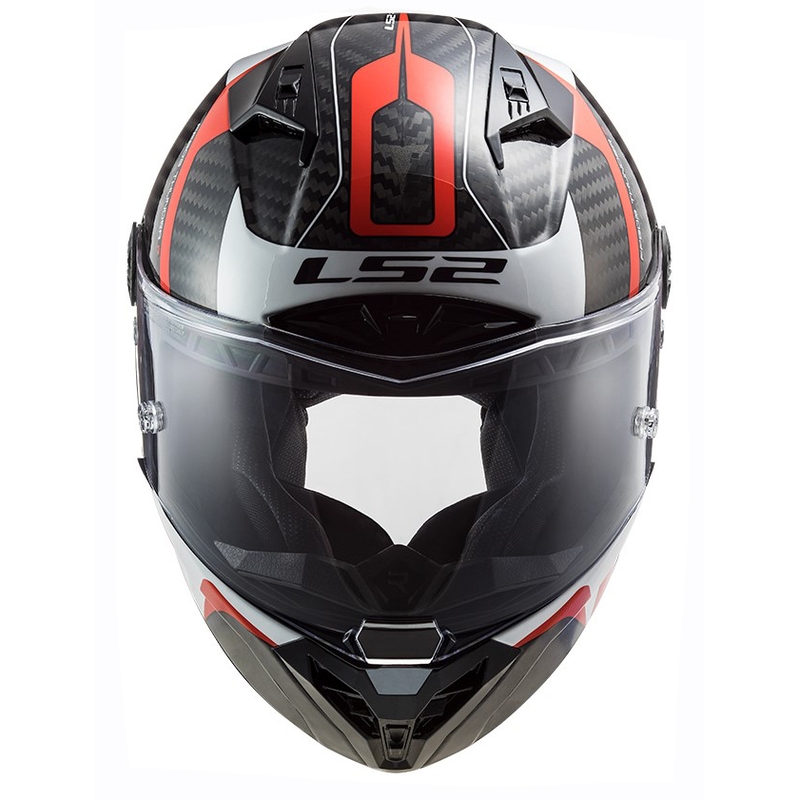 Casco integral de moto LS2 FF805 Thunder C Racing1 negro-blanco-rojo