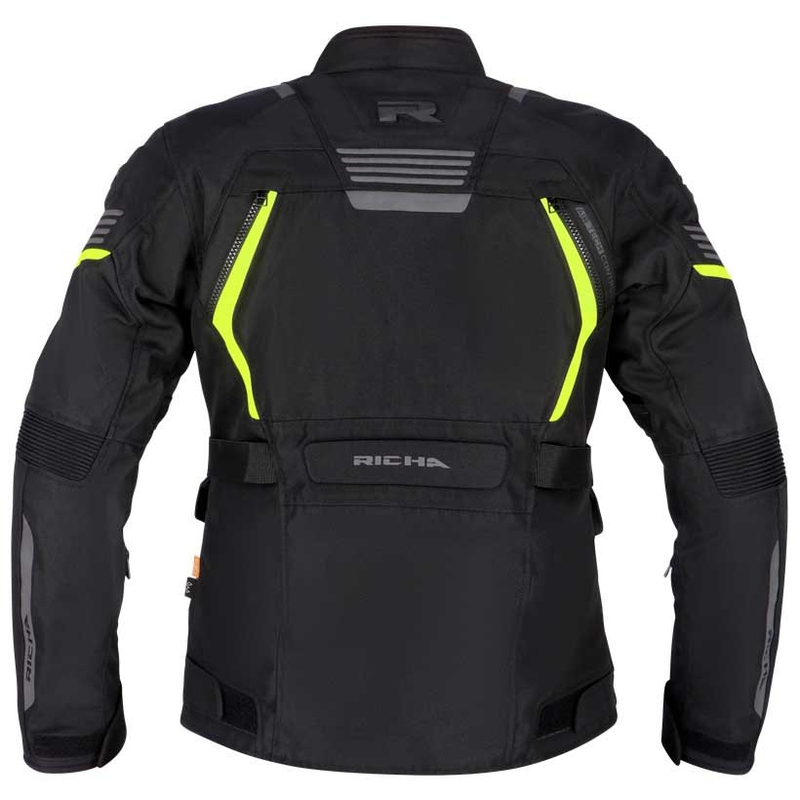 Chaqueta de moto para mujer RICHA Phantom 3 negro-amarillo fluo liquidación