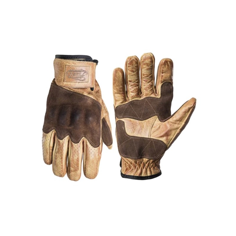 Guantes de moto Fuel Rodeo marrón-amarillo