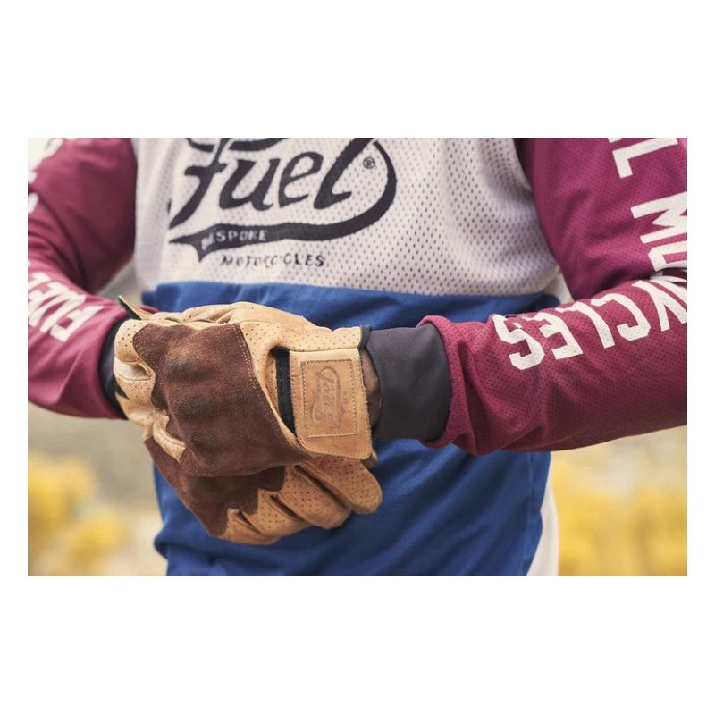 Guantes de moto Fuel Rodeo marrón-amarillo