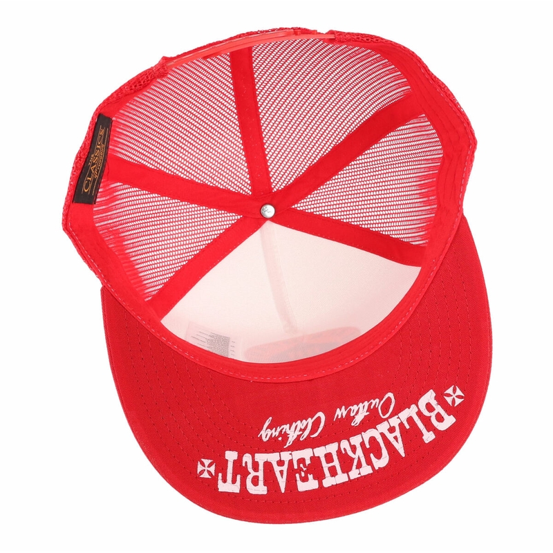 Gorra Corazón Negro Pala Roja