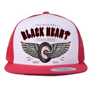 Gorra Negra Corazón Alas rojas