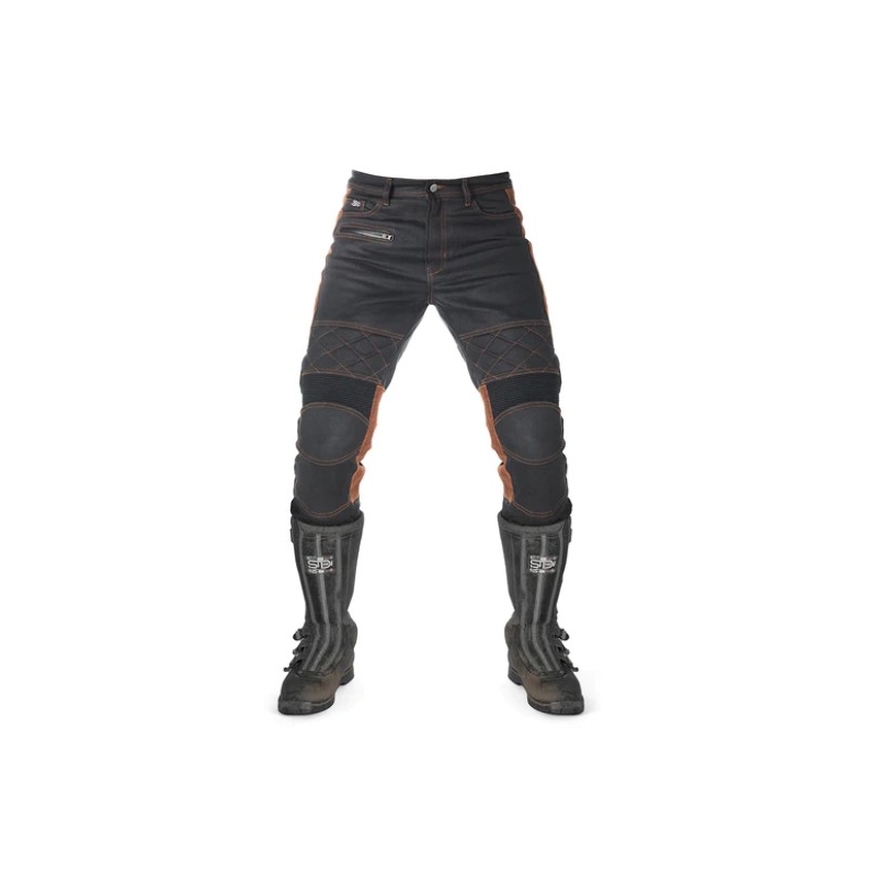 Pantalones de moto Fuel Sergeant 2 Waxed Marrón y Negro