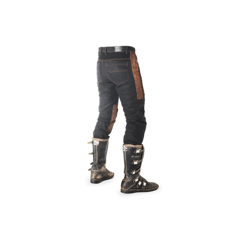 Pantalones de moto Fuel Sergeant 2 Waxed Marrón y Negro