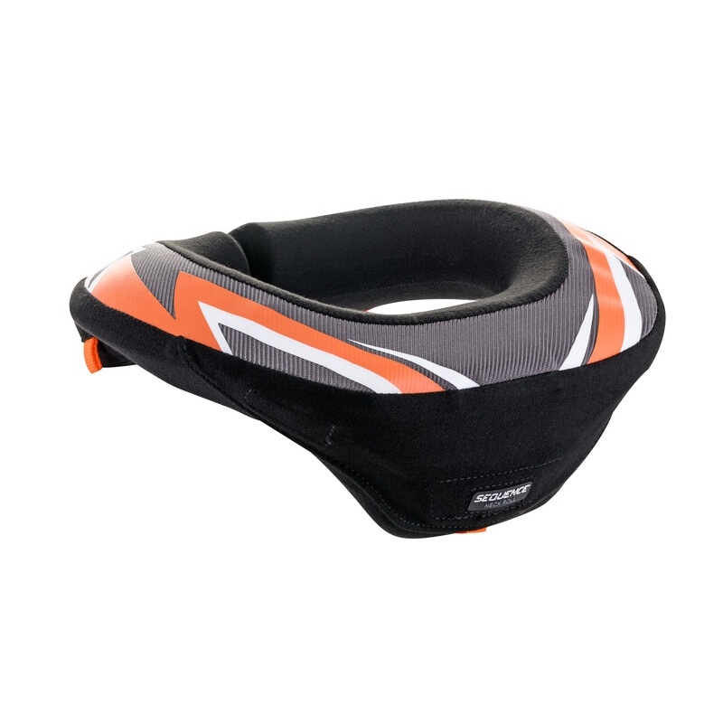 Protector de Cuello Alpinestars Sequence Youth Negro, Blanco y Naranja
