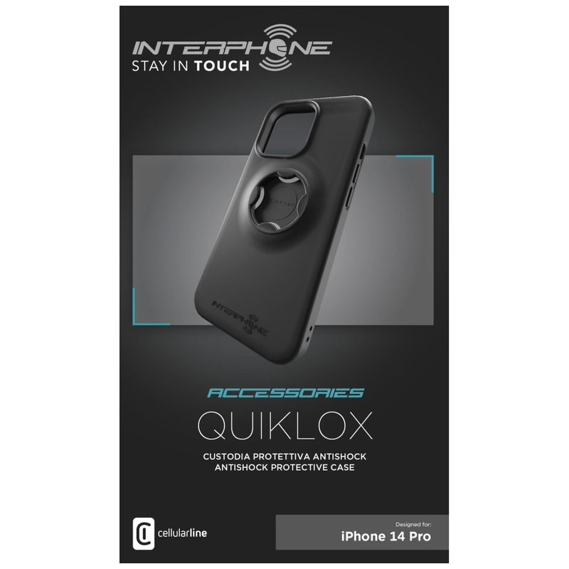 Funda protectora Interphone QUIKLOX para Apple iPhone 14 Pro negro