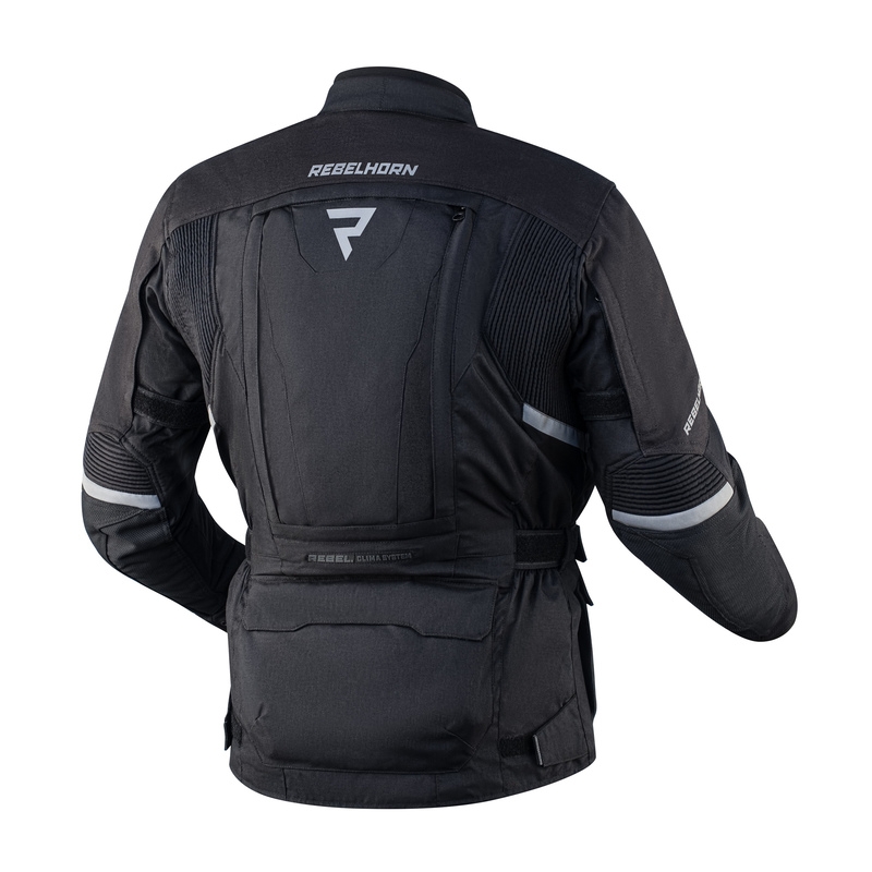 Chaqueta de moto Rebelhorn Hardy II negra liquidación