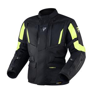 Chaqueta de moto Rebelhorn Hardy II negro-amarillo fluo liquidación