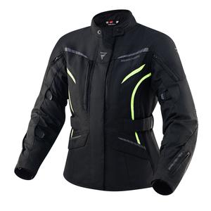 Chaqueta moto mujer Rebelhorn Hiker III negro-amarillo fluo liquidación