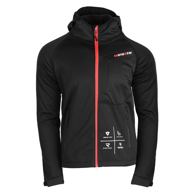 Chaqueta Softshell MotoZem Racing Team negro-rojo