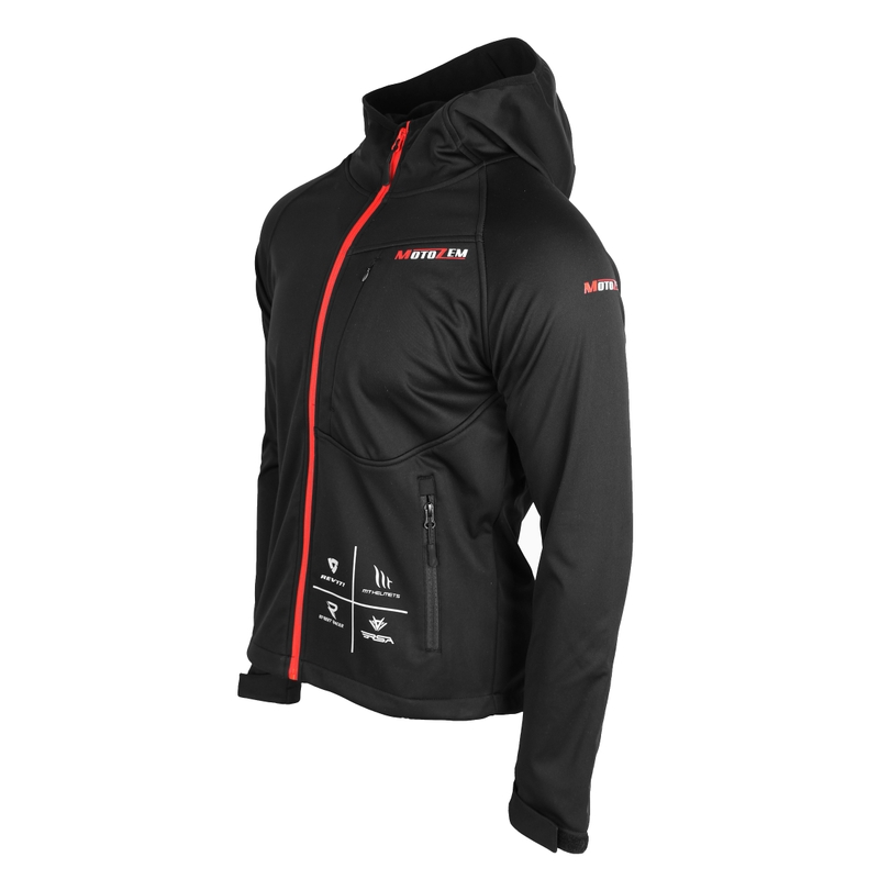 Chaqueta Softshell MotoZem Racing Team negro-rojo
