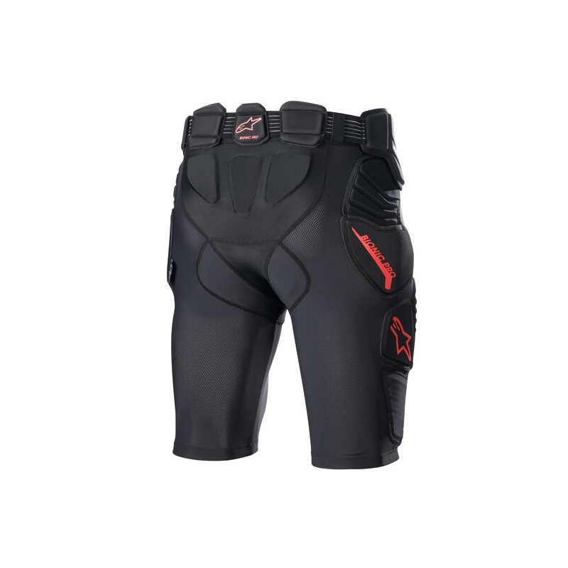 Pantalón corto de motocross Alpinestars Bionic Pro negro y rojo