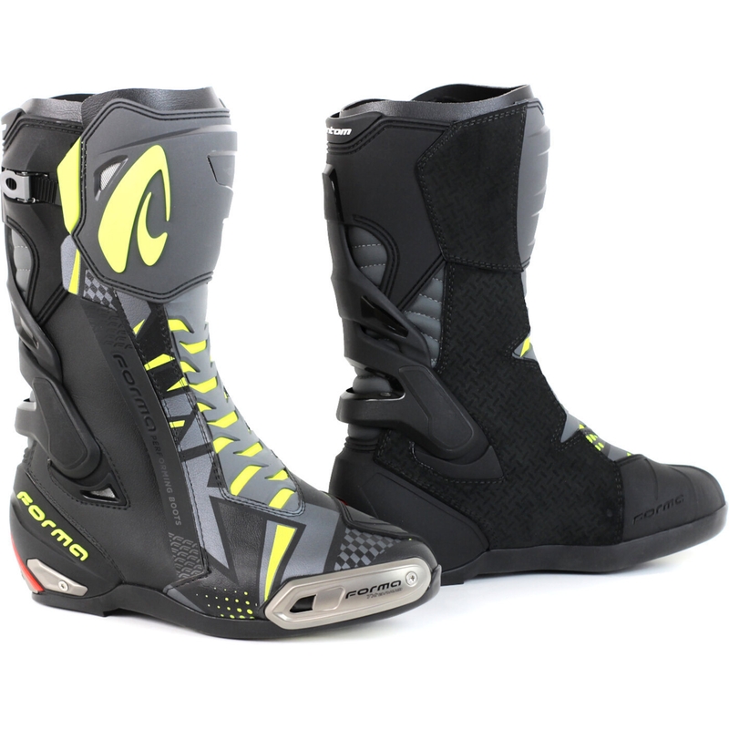 Botas de moto Forma Phantom negro-gris-amarillo fluo