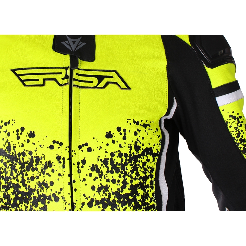 Mono de moto RSA GT2 negro-blanco-amarillo fluorescente liquidación