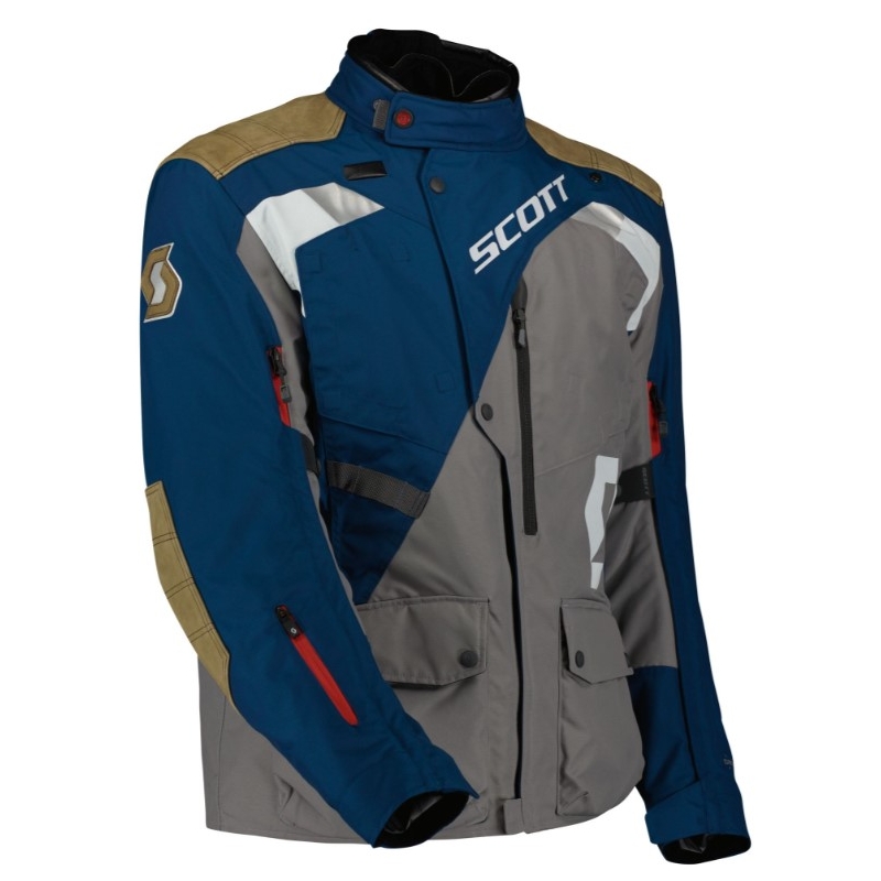 Chaqueta de moto SCOTT Dualraid Dryo gris-azul liquidación