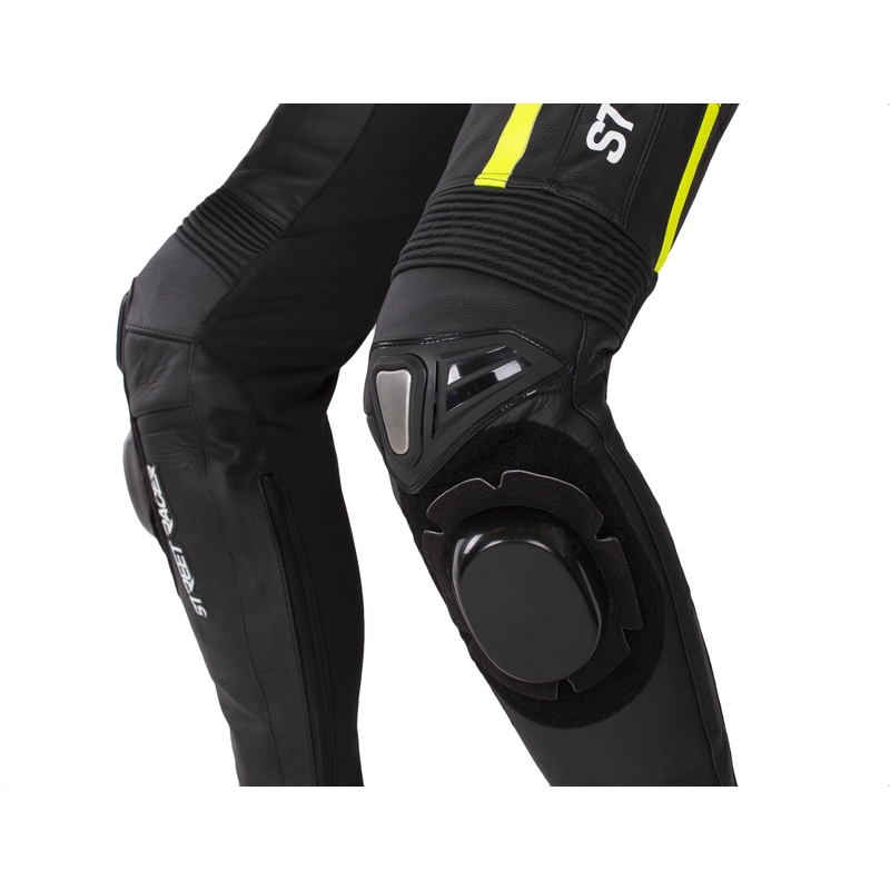 Mono de moto Street Racer Fast Track 2 Negro-Blanco-Amarillo Flúo liquidación