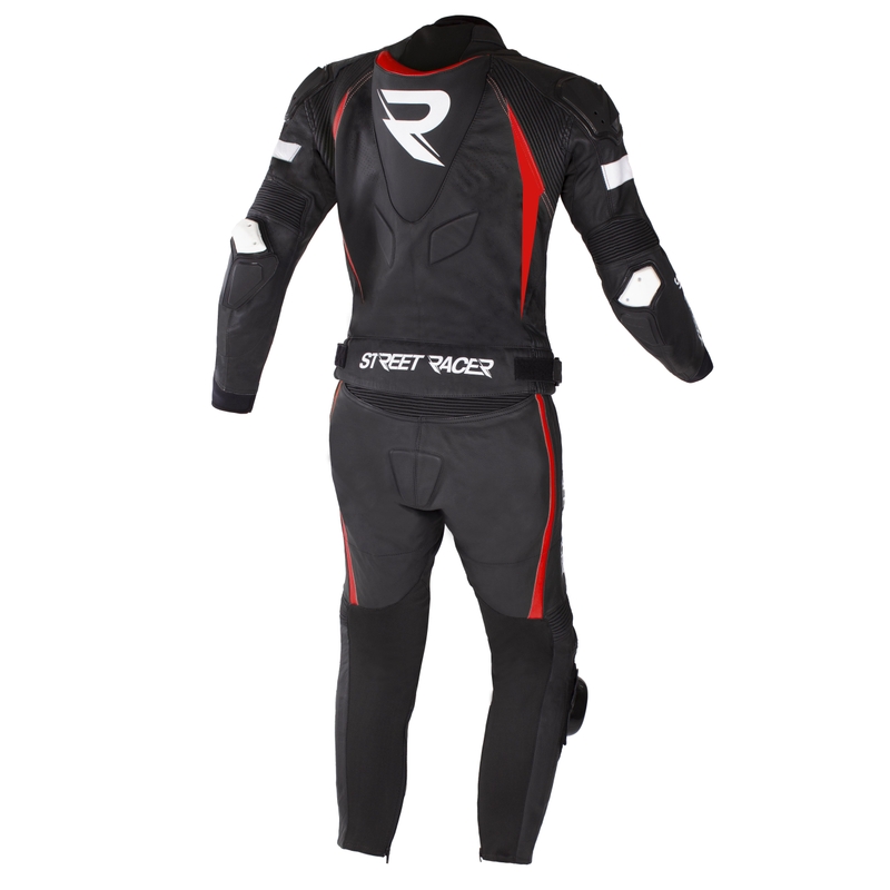 Mono de moto Street Racer Fast Track 2 Negro, Blanco y Rojo liquidación