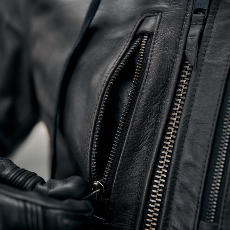 Chaqueta de moto Rebelhorn Impala negra