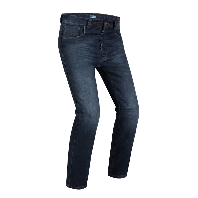 Vaqueros moto PMJ Jackson azul cropped liquidación