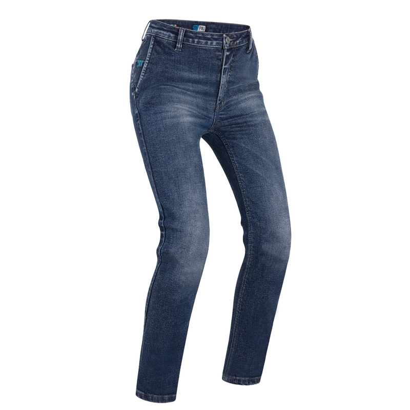 Vaqueros moto mujer PMJ Victoria azul liquidación