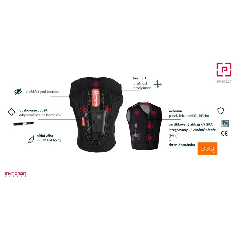 Chaleco airbag Furygan Fury System negro