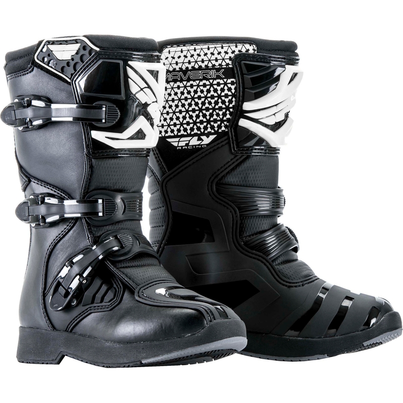 Botas Moto Niños FLY Racing NEW Maverik Youth Negro y Blanco