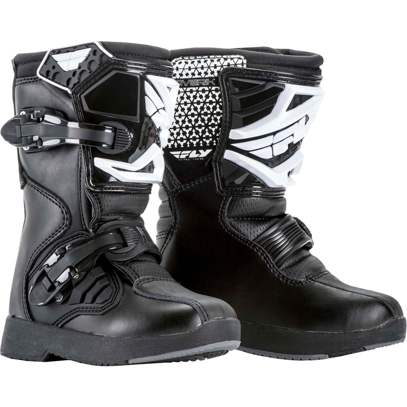 Botas Moto Niños FLY Racing NEW Maverik Mini Negro y Blanco
