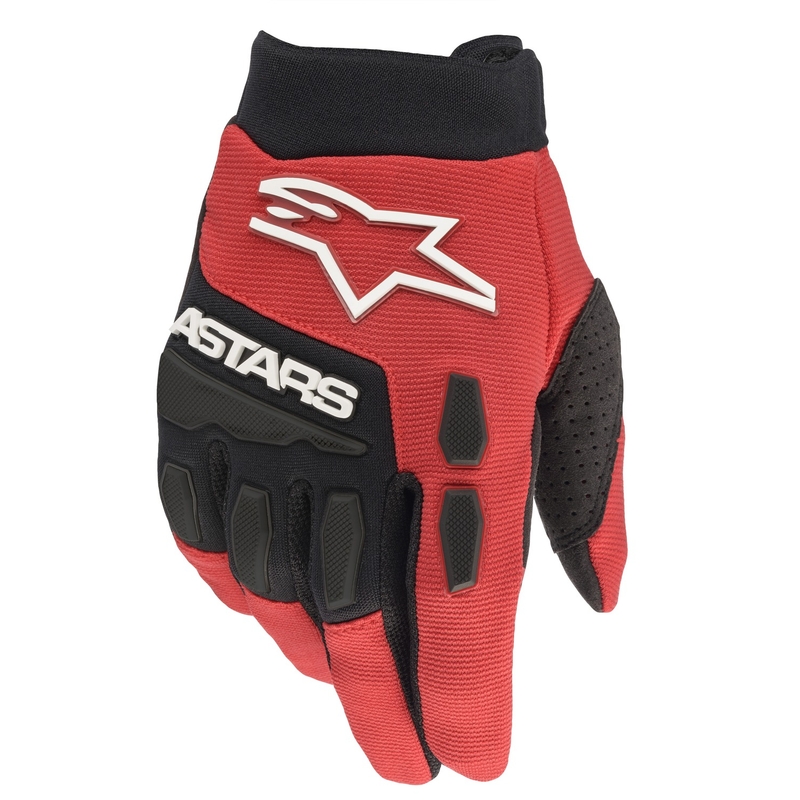 Guantes de motocross infantiles Alpinestars Full Bore Negro y Rojo