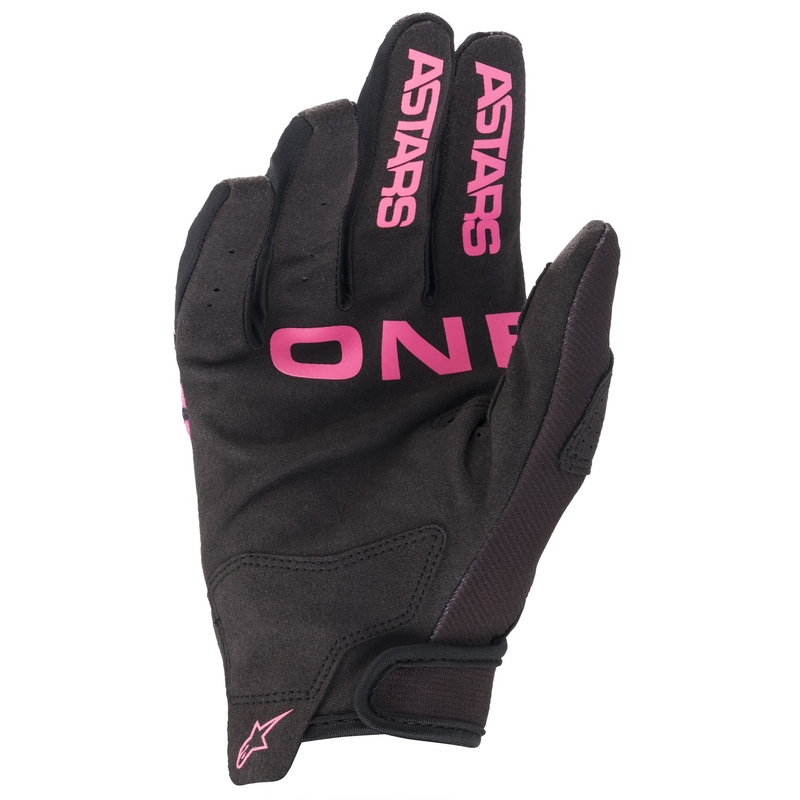Dětské motokrosové rukavice Alpinestars Radar černo-zeleno-fluo růžová