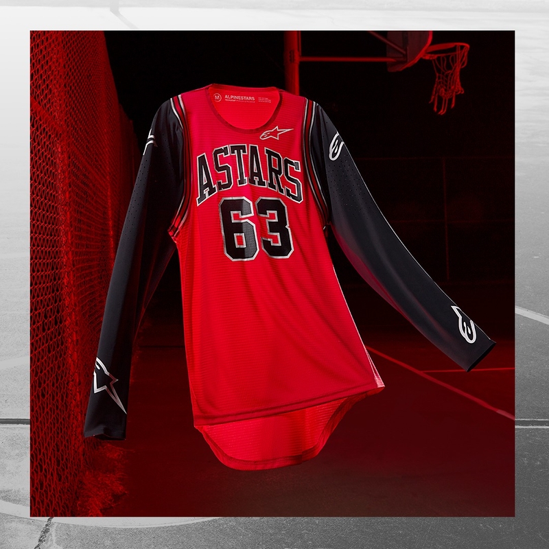 Camiseta de motocross Alpinestars Racer Acumen de edición limitada en rojo, negro y blanco para niños