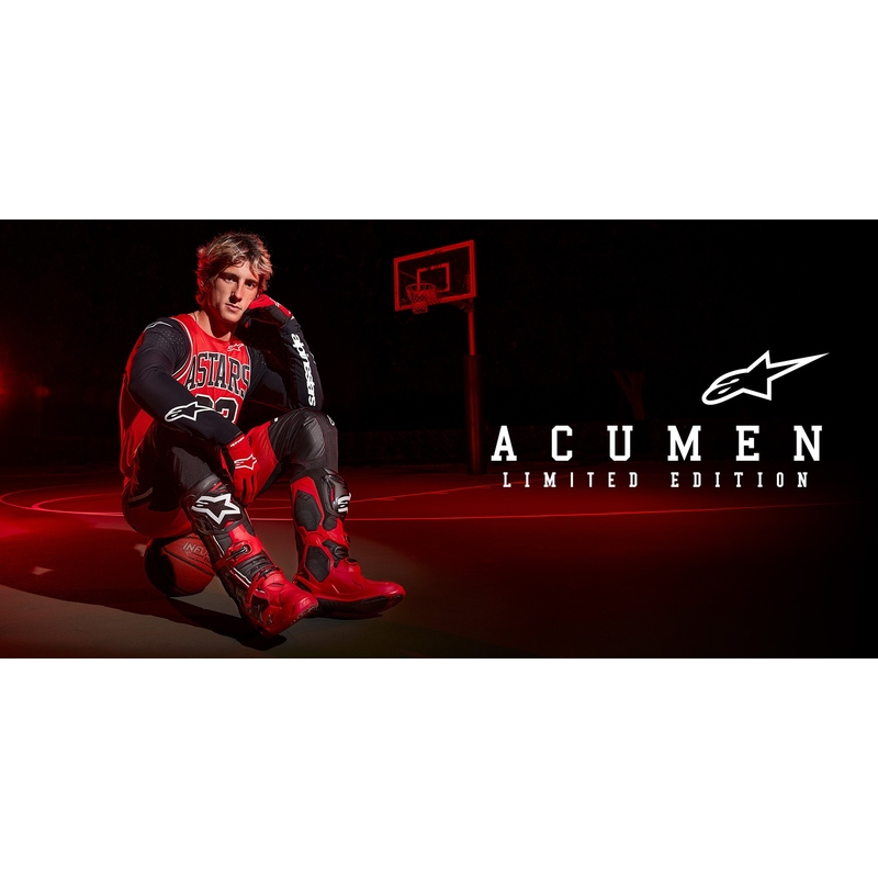 Camiseta de motocross Alpinestars Racer Acumen de edición limitada en rojo, negro y blanco para niños