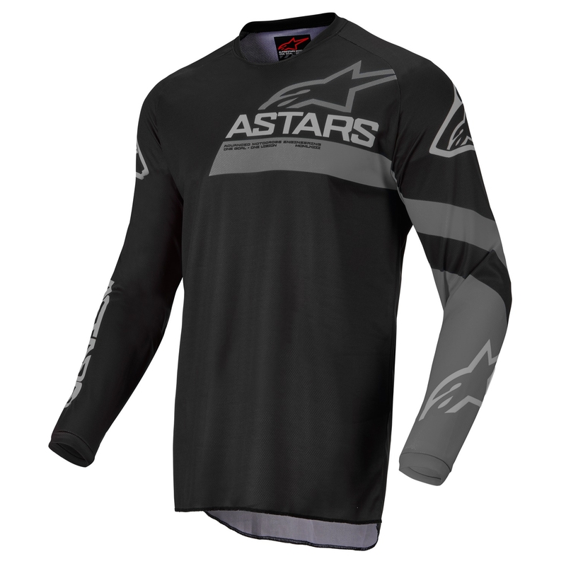 Maillot motocross Alpinestars Racer Graphite niño negro y gris
