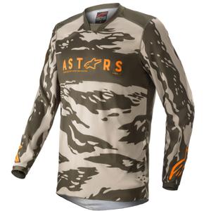 Maillot motocross niño Alpinestars Racer Tactical camo verde-beige-naranja