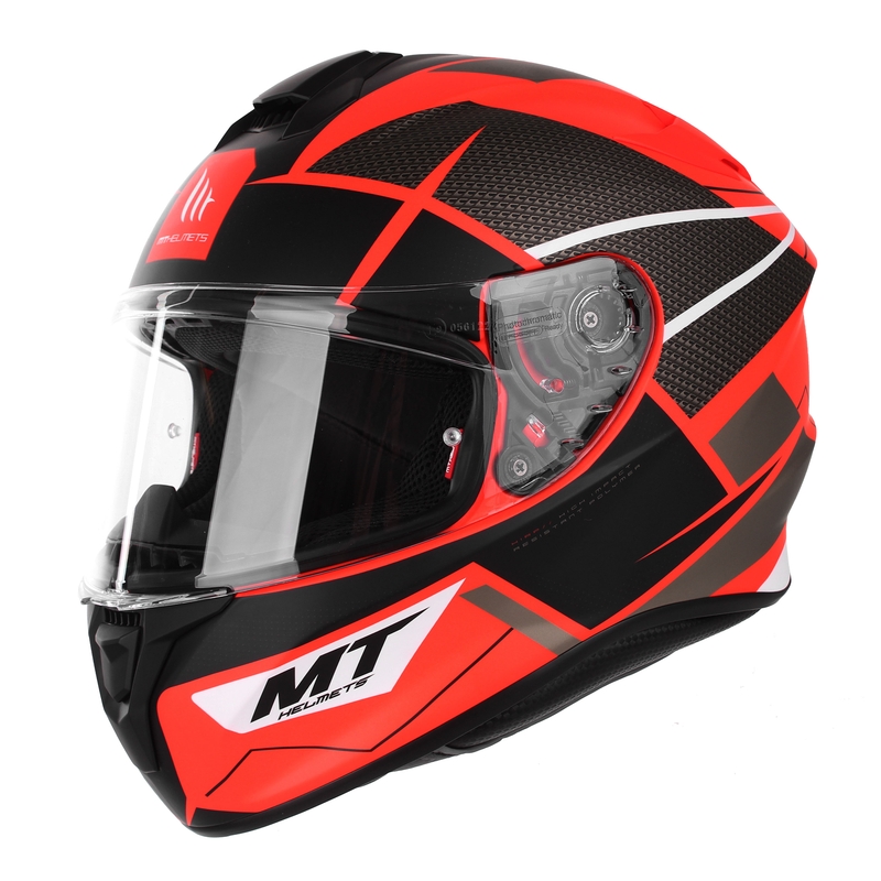 Casco integral de moto MT Targo Podium D5 rojo-negro liquidación
