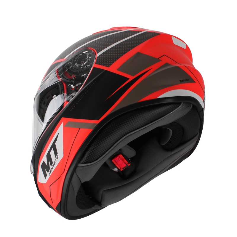 Casco integral de moto MT Targo Podium D5 rojo-negro liquidación