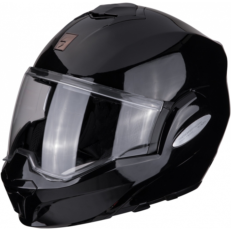 Casco abatible Scorpion EXO-TECH EVO negro brillante