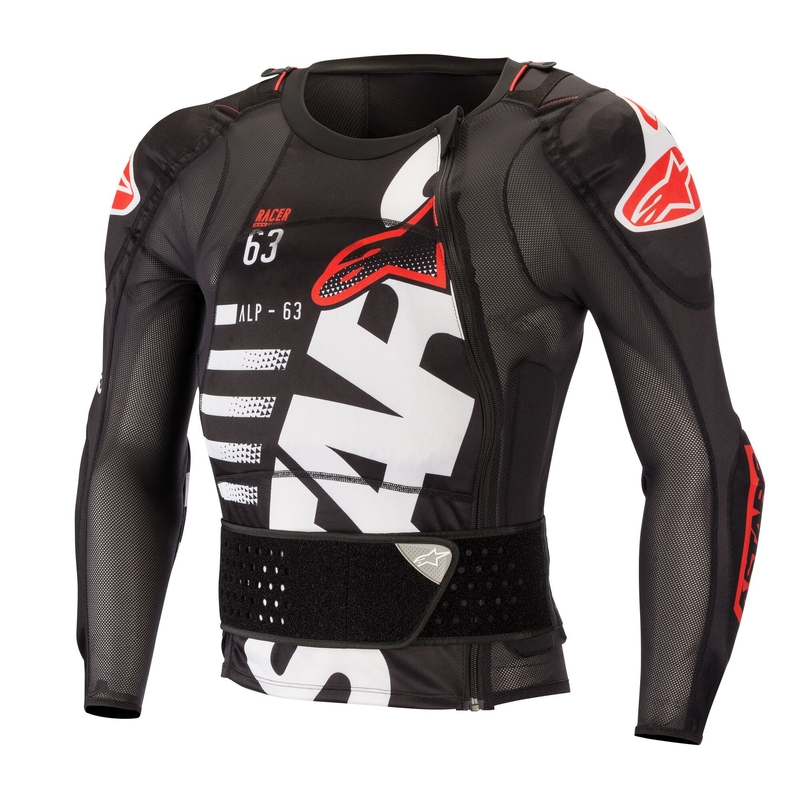 Protector corporal Alpinestar Sequence Protection Negro, Blanco y Rojo