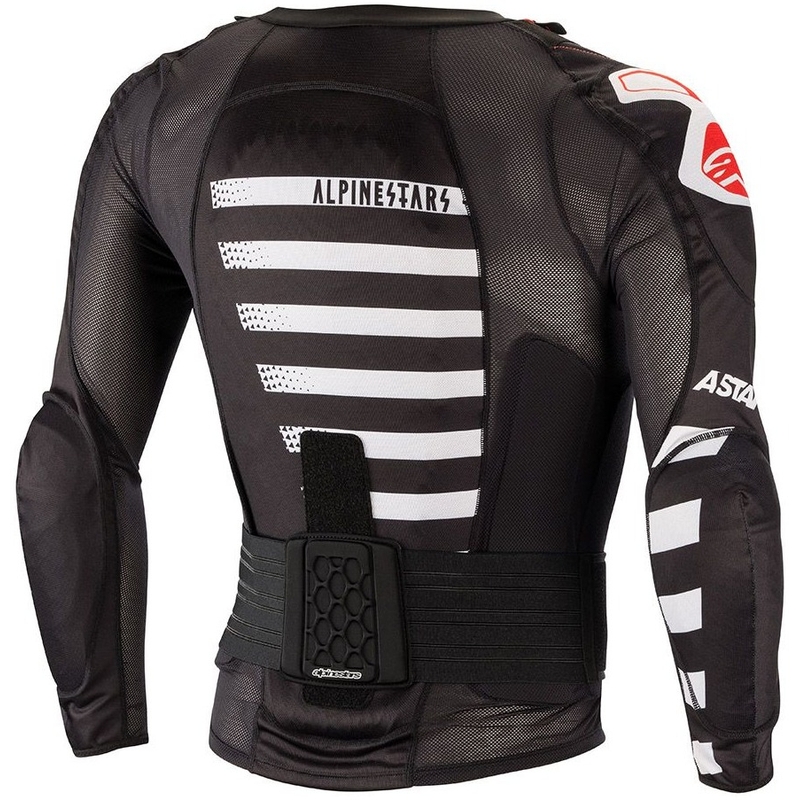 Protector corporal Alpinestar Sequence Protection Negro, Blanco y Rojo