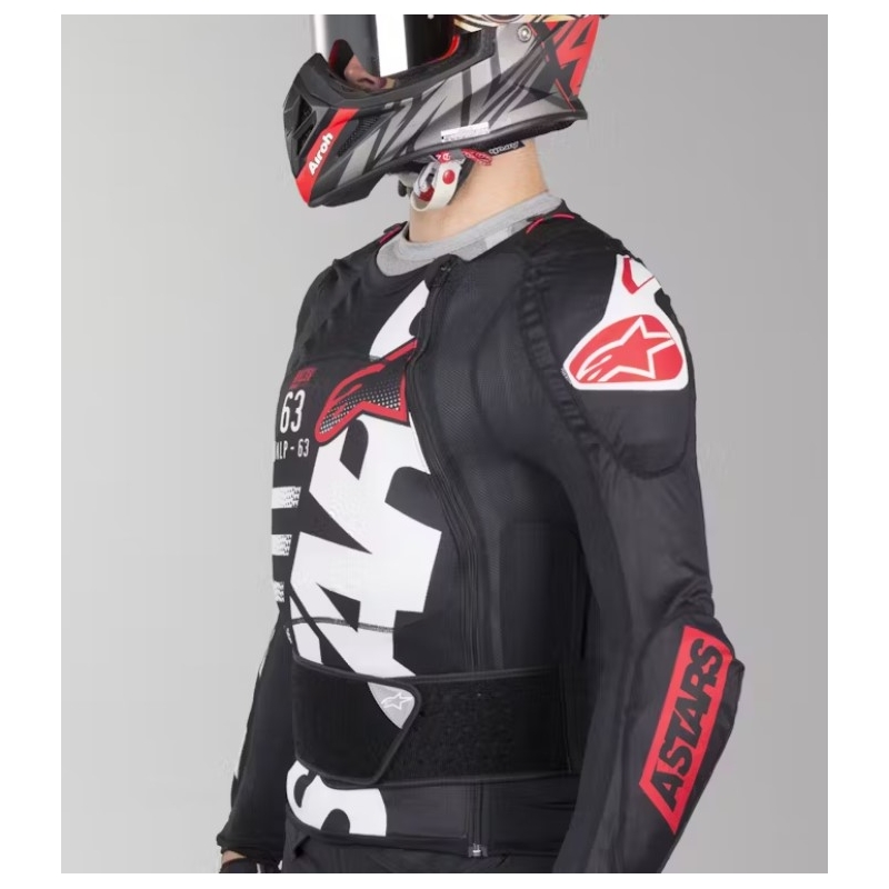 Protector corporal Alpinestar Sequence Protection Negro, Blanco y Rojo