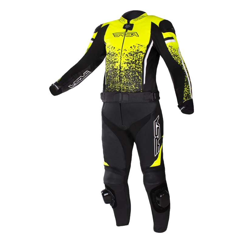 Mono de moto RSA GT2 negro-blanco-amarillo fluorescente liquidación