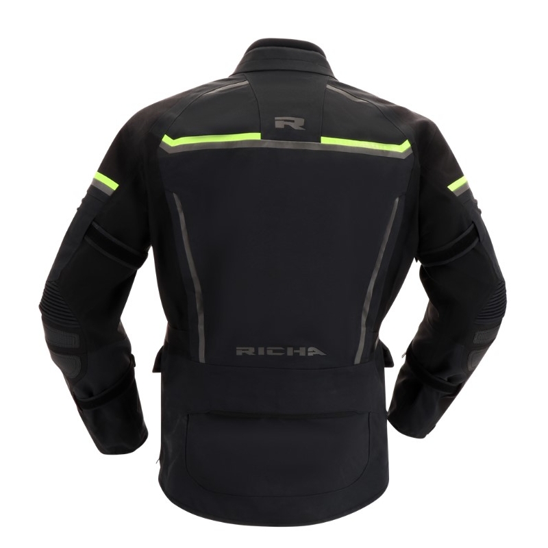 Chaqueta de moto RICHA Atlantic 2 Gore-Tex negro-amarillo fluo liquidación