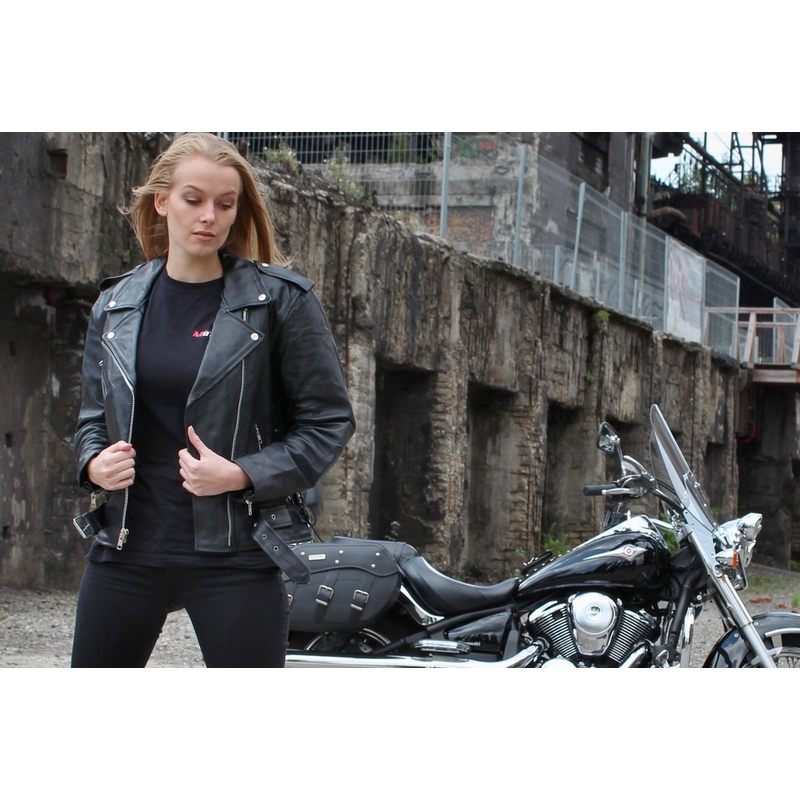 Bolso bandolera de cuero para mujer RSA Chopper negro