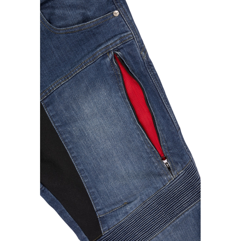 Pantalones vaqueros de moto Ayrton 505, azul lavado