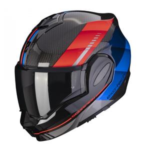 Casco modular Scorpion EXO-TECH EVO Carbon Genus negro-azul-rojo