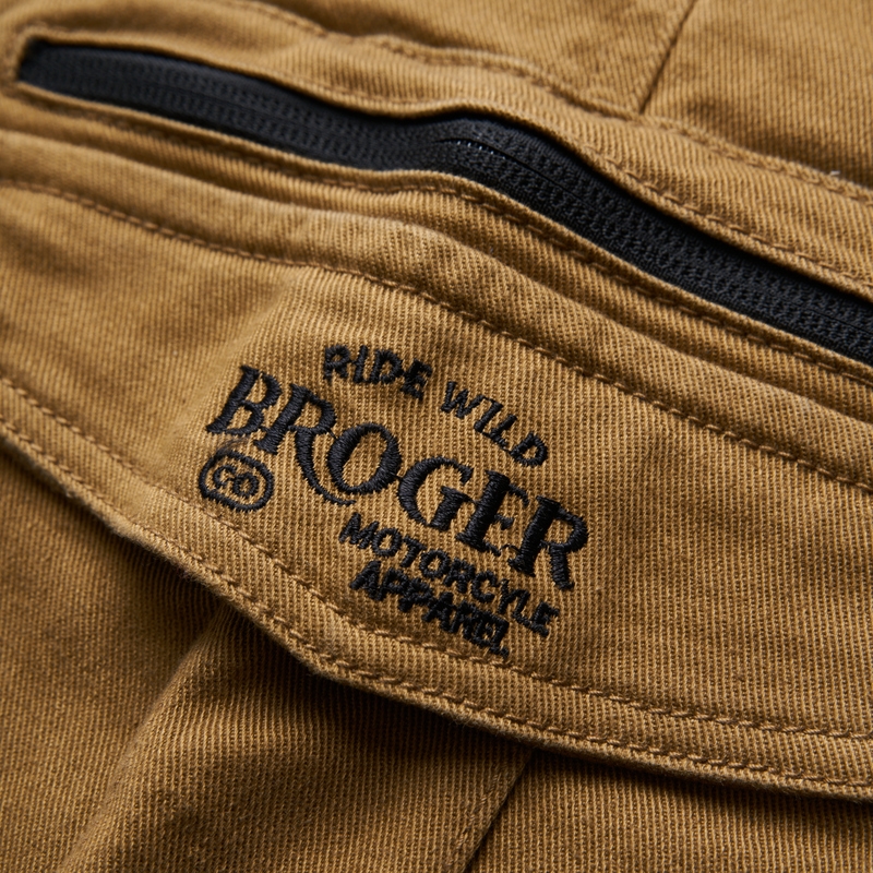 BROGER Alaska II vaqueros de moto marrón claro