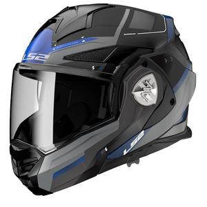 Casco de moto abatible LS2 FF901 Advant X Spectrum negro-azul-titanio