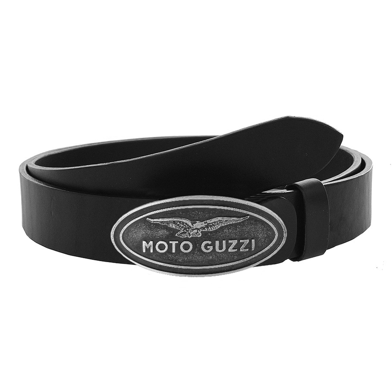 Cinturón de piel con hebilla Moto Guzzi